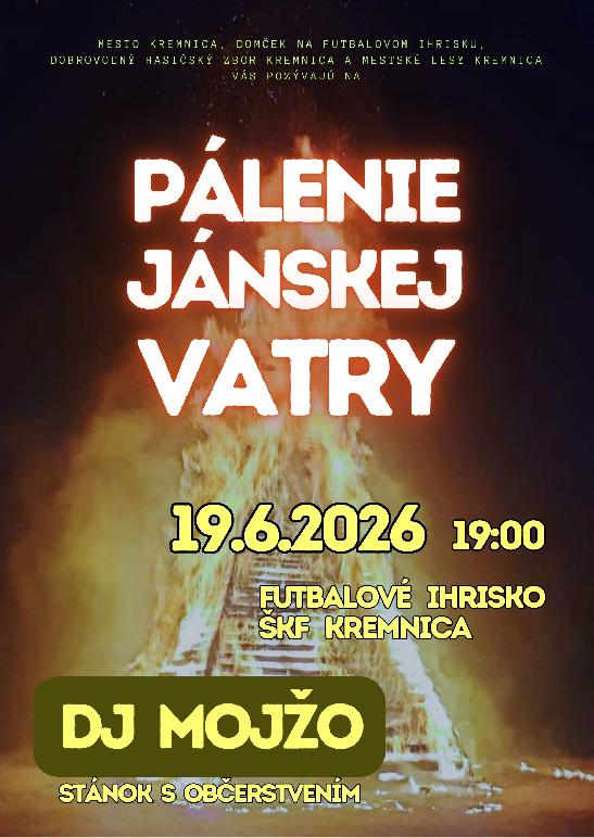 Pálenie Jánskej vatry 2026
