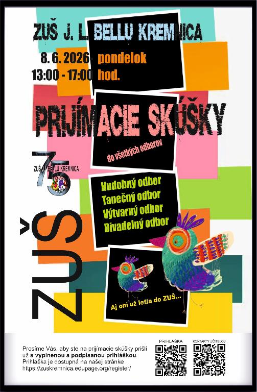 Prijímacie skúšky ZUŠ