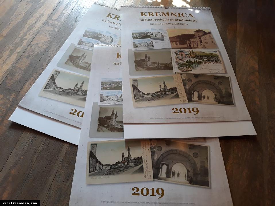 Nástenný kalendár KREMNICA NA HISTORICKÝCH POHĽADNICIACH na rok 2019 už v predaji