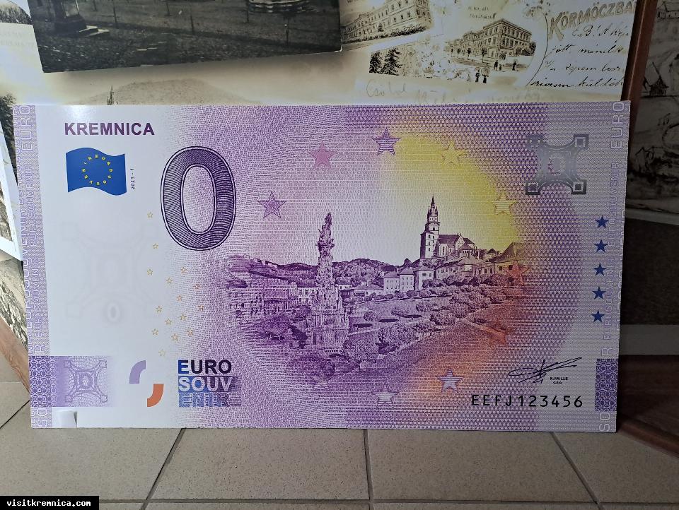 Nulová Eurobankovka s motívom Kremnice v predaji v KIC