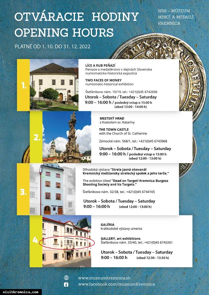 Zmena otváracích hodín Expozícií NBS - Múzea mincí a medailí