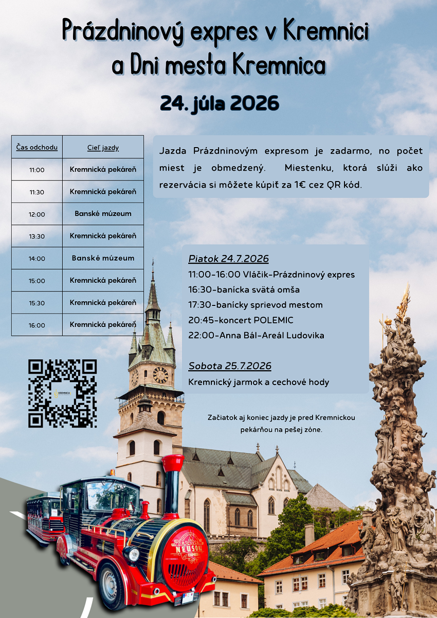 Prevezte sa vláčikom cez Kremnicu počas Dní mesta Kremnica
