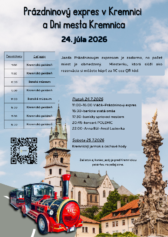 Prevezte sa vláčikom cez Kremnicu počas Dní mesta Kremnica