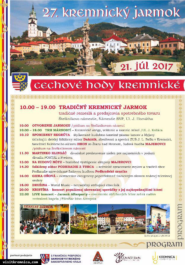 Kremnický jarmok – Cechové hody Kremnické 2017