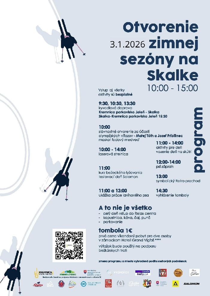 ZMENA TERMÍNU !!! Zážitky pre celú rodinu - Otvorenie zimnej sezóny na Skalke 