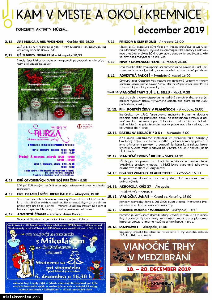 Kam v Kremnici v decembri 2019